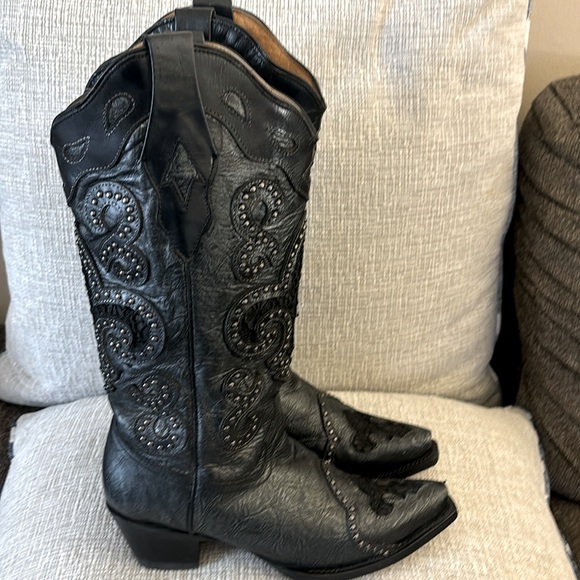 Corral Embroidery Studs Western Cowgirl Boots Pointy Toe A3038 Women's 6.5 - Picture 12 of 12